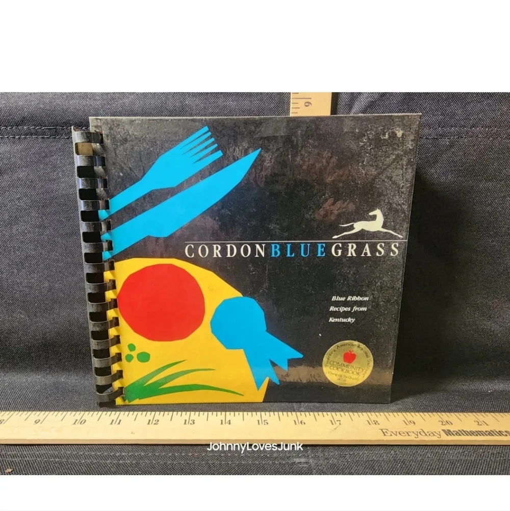 Vintage Cookbook Cordon Bluegrass Blue Ribbon Kentucky Recipes Used
